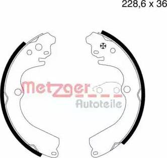 Metzger MG 605 - Brake Shoe Set www.autospares.lv