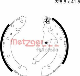 Metzger MG 633 - Brake Shoe Set www.autospares.lv