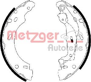 Metzger MG 112 - Комплект тормозных колодок, барабанные www.autospares.lv