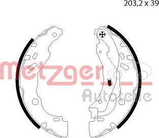 Metzger MG 125 - Brake Shoe Set www.autospares.lv