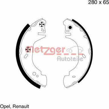 Metzger MG 807 - Bremžu loku komplekts www.autospares.lv