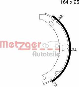 Metzger MG 813 - Bremžu loku kompl., Stāvbremze www.autospares.lv