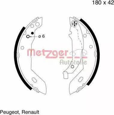 Metzger MG 392 - Bremžu loku komplekts autospares.lv