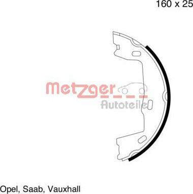 Metzger MG 347 - Bremžu loku kompl., Stāvbremze www.autospares.lv