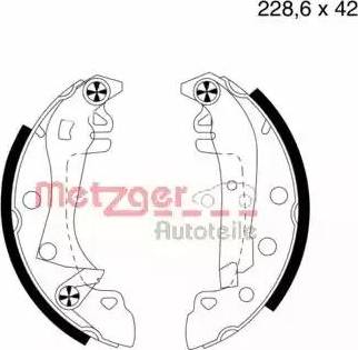 Metzger MG 339 - Brake Shoe Set www.autospares.lv