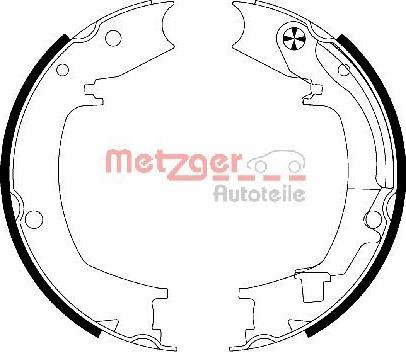 Metzger MG 204 - Bremžu loku kompl., Stāvbremze www.autospares.lv