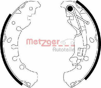 Metzger MG 200 - Brake Shoe Set www.autospares.lv