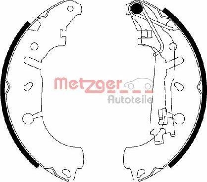 Metzger MG 201 - Brake Shoe Set www.autospares.lv