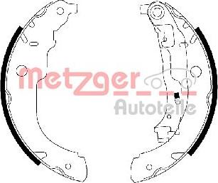 Metzger MG 222 - Brake Shoe Set www.autospares.lv