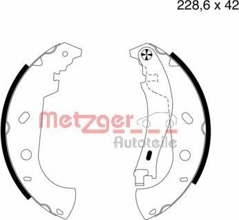 Metzger MG 714 - Bremžu loku komplekts autospares.lv