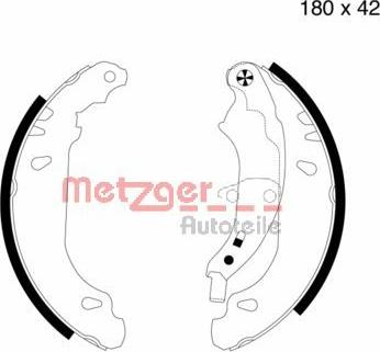 Metzger MG 715 - Bremžu loku komplekts autospares.lv