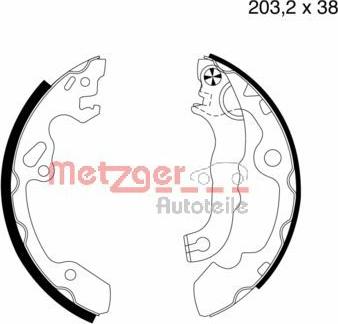 Metzger MG 716 - Bremžu loku komplekts www.autospares.lv