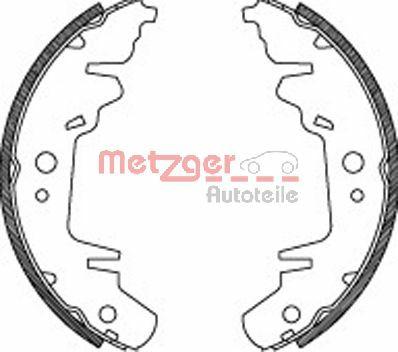 Metzger MG 718 - Комплект тормозных колодок, барабанные www.autospares.lv