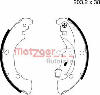 Metzger MG 717 - Bremžu loku komplekts autospares.lv