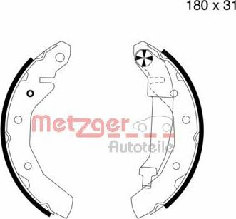 Metzger MG 724 - Bremžu loku komplekts www.autospares.lv