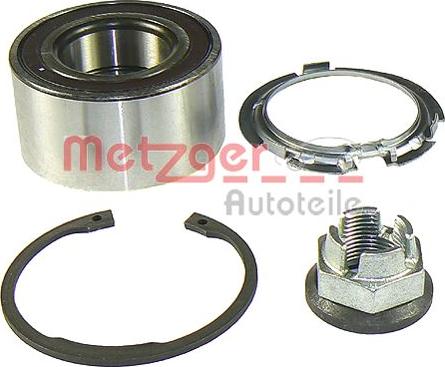 Metzger WM 155.80 - Wheel hub, bearing Kit www.autospares.lv