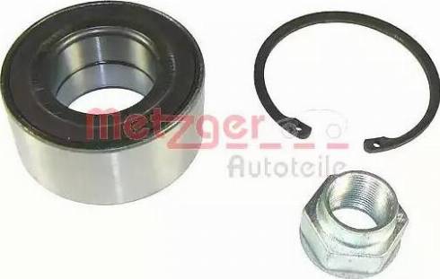 Metzger WM 158.45 - Подшипник ступицы колеса, комплект www.autospares.lv