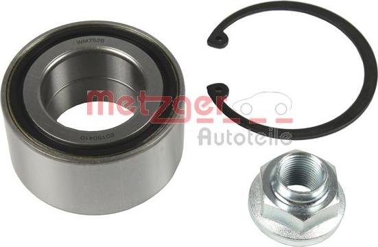 Metzger WM 7526 - Подшипник ступицы колеса, комплект www.autospares.lv