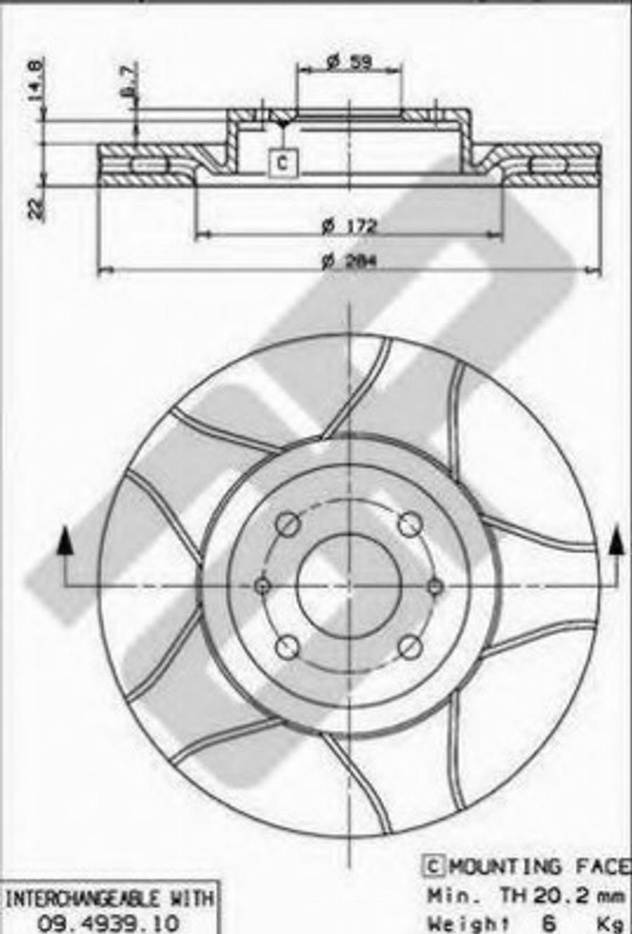 Metzger X24242 - Bremžu diski www.autospares.lv