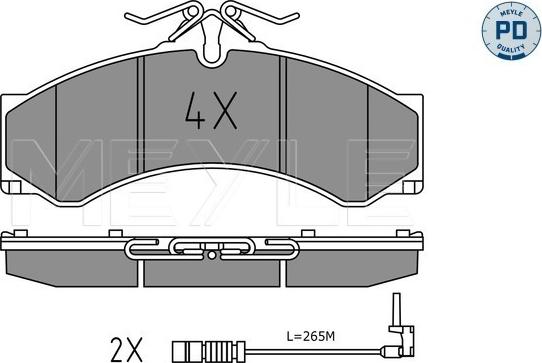 Meyle 025 290 7620/PD - Bremžu uzliku kompl., Disku bremzes www.autospares.lv