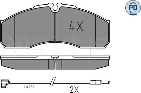 Meyle 025 291 6020/PD - Bremžu uzliku kompl., Disku bremzes www.autospares.lv