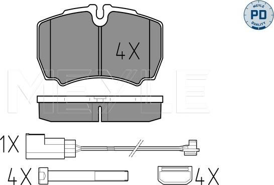 Meyle 025 291 2320-1/PD - Bremžu uzliku kompl., Disku bremzes www.autospares.lv