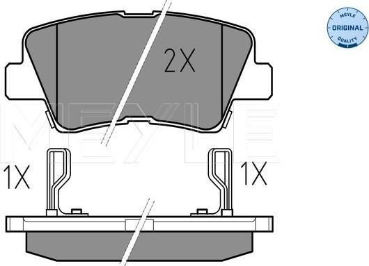 Meyle 025 249 3415/W - Brake Pad Set, disc brake www.autospares.lv