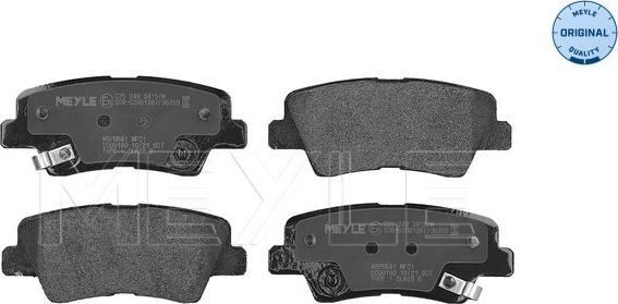 Meyle 025 249 3415/W - Brake Pad Set, disc brake www.autospares.lv