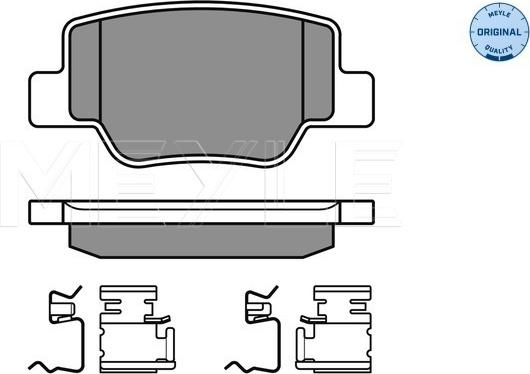 Meyle 025 249 2616/W - Bremžu uzliku kompl., Disku bremzes autospares.lv