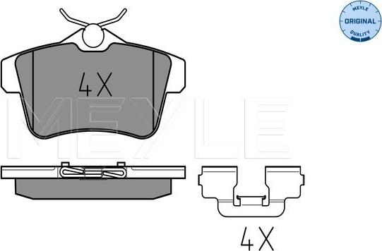 Meyle 025 249 2217 - Bremžu uzliku kompl., Disku bremzes www.autospares.lv