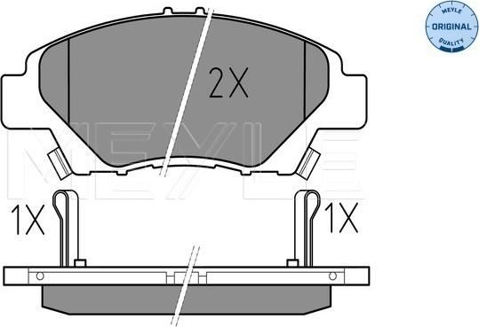 Meyle 025 249 7915/W - Bremžu uzliku kompl., Disku bremzes autospares.lv