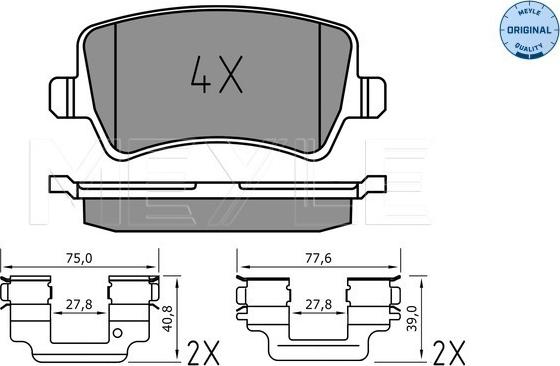 Meyle 025 244 9618 - Bremžu uzliku kompl., Disku bremzes www.autospares.lv