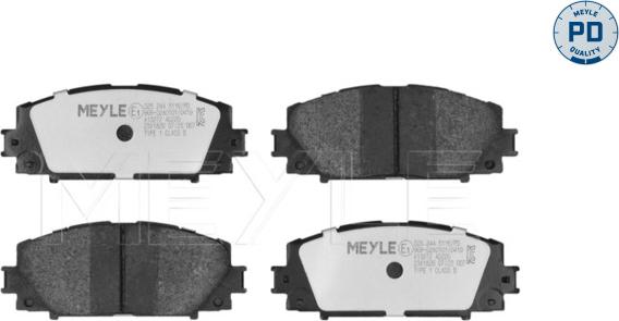 Meyle 025 244 5116/PD - Bremžu uzliku kompl., Disku bremzes www.autospares.lv