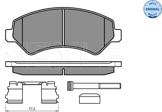 Meyle 025 244 6619/W1 - Bremžu uzliku kompl., Disku bremzes www.autospares.lv