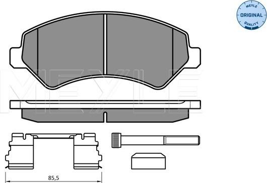 Meyle 025 244 6619/W2 - Bremžu uzliku kompl., Disku bremzes www.autospares.lv