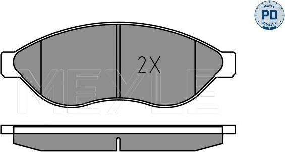 Meyle 025 244 6819-1/PD - Bremžu uzliku kompl., Disku bremzes www.autospares.lv