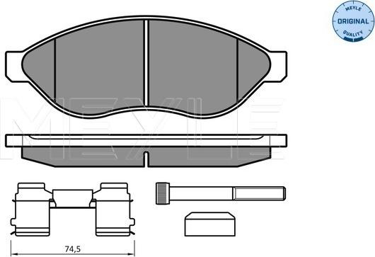 Meyle 025 244 6819/W1 - Bremžu uzliku kompl., Disku bremzes www.autospares.lv