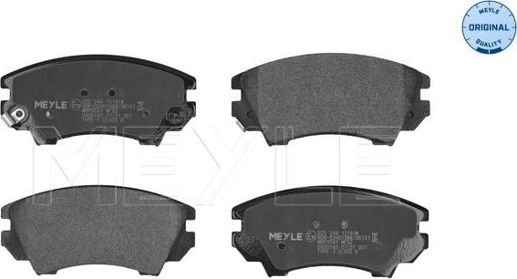 Meyle 025 244 1219/W - Brake Pad Set, disc brake www.autospares.lv