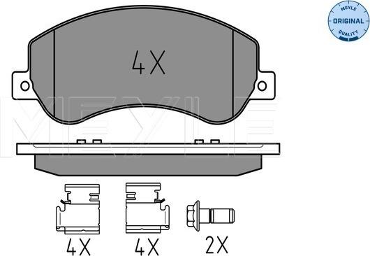 Meyle 025 244 8418 - Bremžu uzliku kompl., Disku bremzes www.autospares.lv