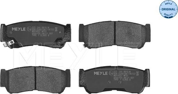 Meyle 025 244 8816/W - Brake Pad Set, disc brake www.autospares.lv