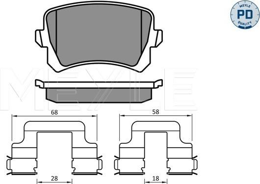 Meyle 025 244 8317/PD - Bremžu uzliku kompl., Disku bremzes autospares.lv