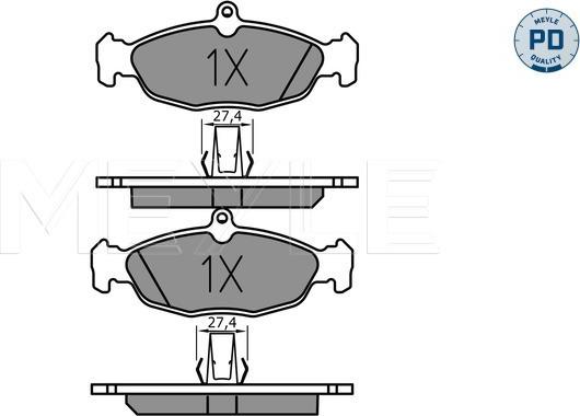 Meyle 025 244 8717/PD - Bremžu uzliku kompl., Disku bremzes www.autospares.lv