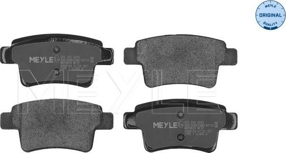 Meyle 025 245 4016 - Bremžu uzliku kompl., Disku bremzes www.autospares.lv