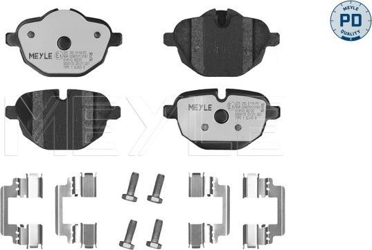 Meyle 025 245 6118/PD - Bremžu uzliku kompl., Disku bremzes autospares.lv