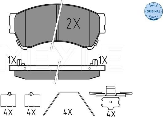 Meyle 025 245 8217/W - Bremžu uzliku kompl., Disku bremzes www.autospares.lv