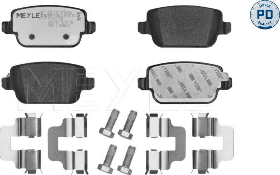 Meyle 025 245 3715/PD - Тормозные колодки, дисковые, комплект www.autospares.lv