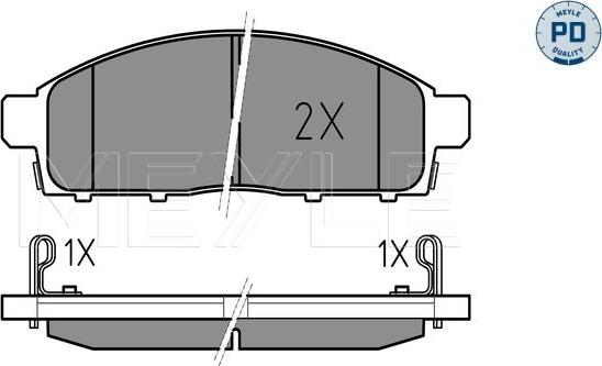 Meyle 025 245 2916/PD - Bremžu uzliku kompl., Disku bremzes www.autospares.lv