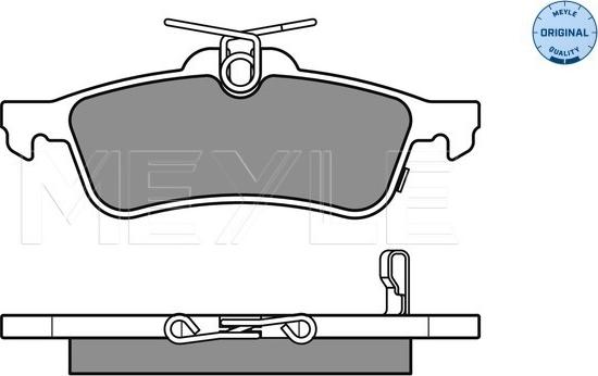 Meyle 025 245 7415/W - Тормозные колодки, дисковые, комплект www.autospares.lv