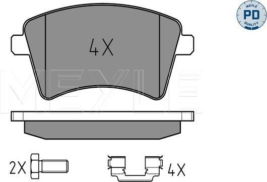 Meyle 025 246 9318/PD - Тормозные колодки, дисковые, комплект www.autospares.lv