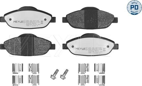 Meyle 025 246 6017/PD - Bremžu uzliku kompl., Disku bremzes autospares.lv